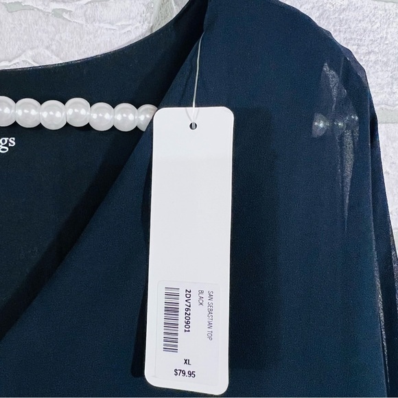 Soft Surroundings NWT San Sebastián Top in Black Size XL - Picture 7 of 8